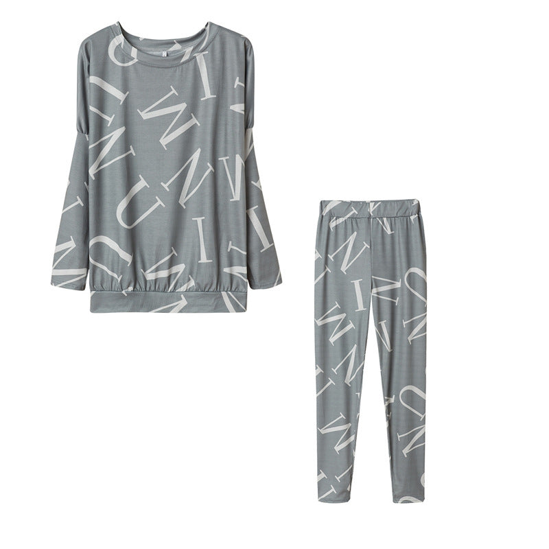 Chic and Stylish Lounge Set for Ladies with Letter Print