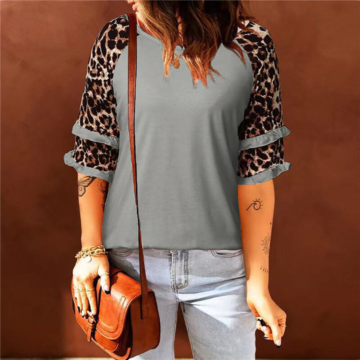 Ladies Chic animal print short sleeves top Lune London