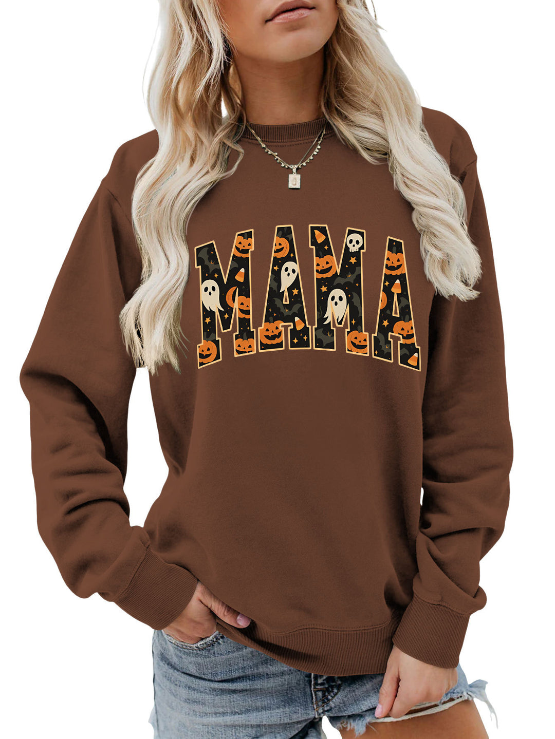 Sweatshirt femme avec design Halloween amusant et coupe confortable Chic & Stil