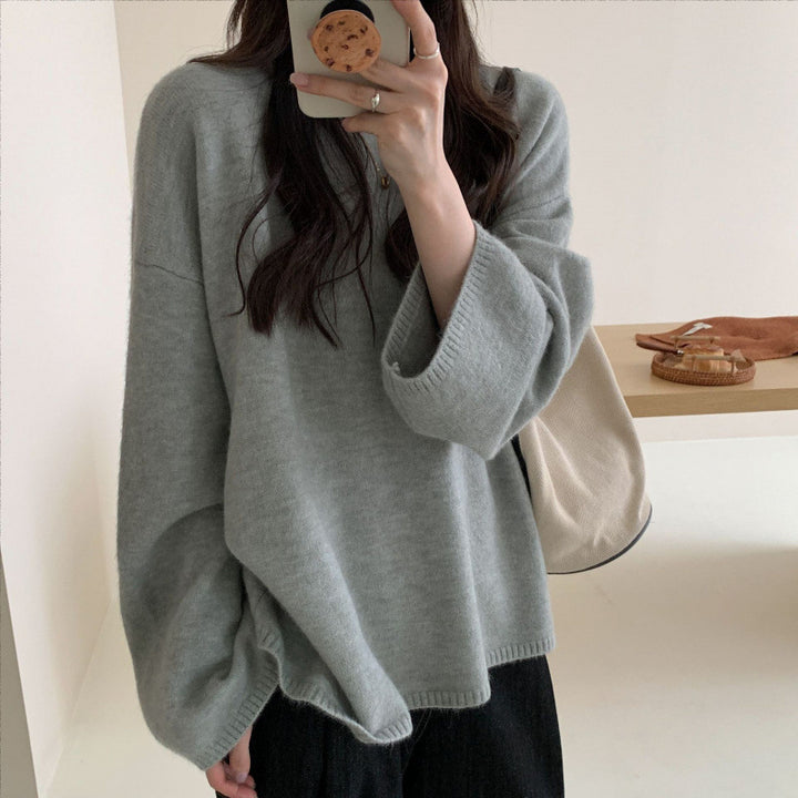 Pull en tricot surdimensionné pour femmes avec coupe large et matériau fin Chic & Stil