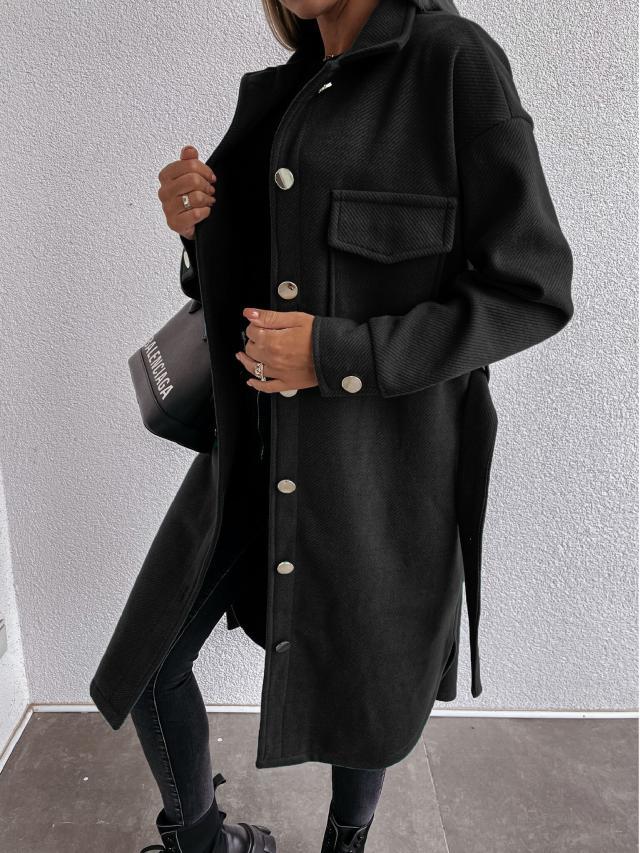 Veste surchemise stylée pour dames avec poches pratiques et fermeture à bouton pression Chic & Stil