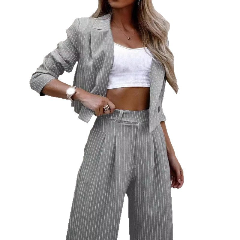 Ladies trendy checked jacket with matching soft trousers Lune London