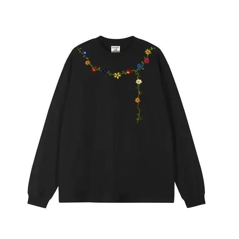Sweat à capuche pour femmes avec design de broderie florale Chic & Stil