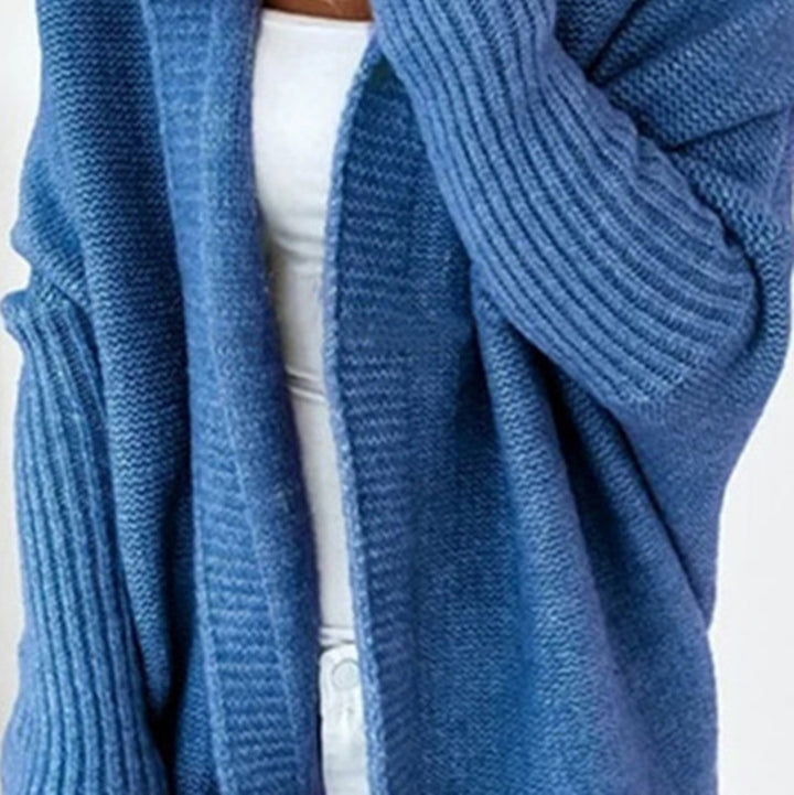 Ladies Casual Knit Sweater with Open Front and Fine Texture Chic and Style