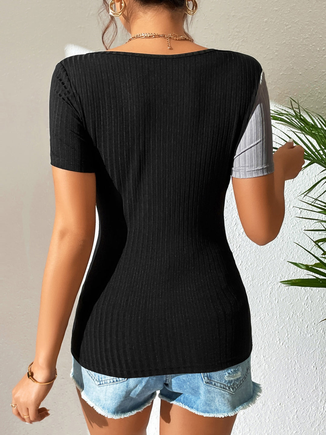 Chic and Style asymmetrical design women's fashion T-shirt