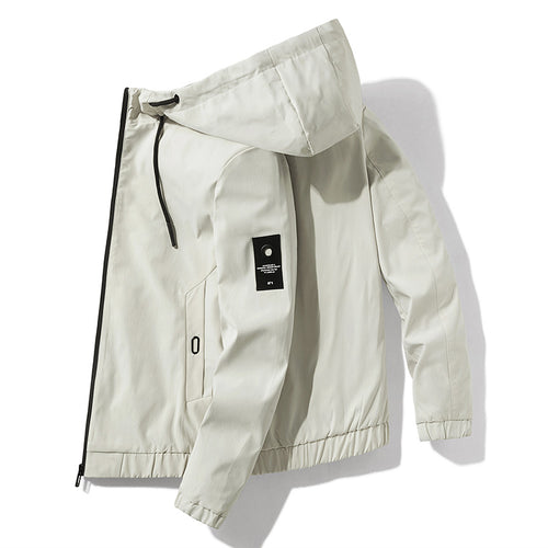 Functional jacket for men, windproof and waterproof, with adjustable hood collar Lune London