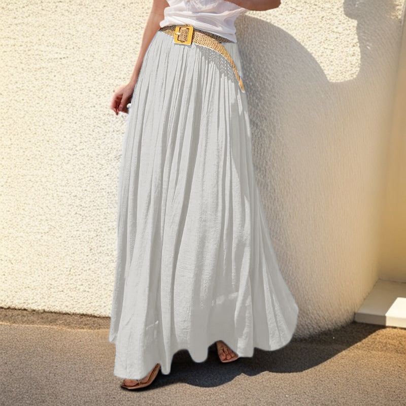 Maxi skirt for women with a flowing cut and elastic waist Lune London