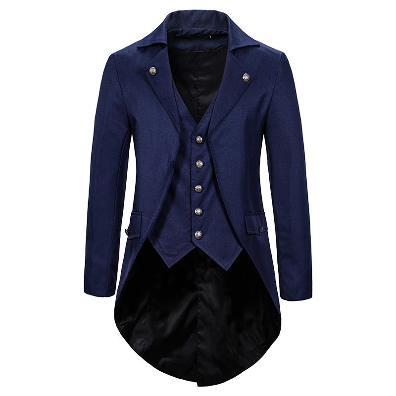 Veste élégante pour hommes avec coupe asymétrique et design floral Lune London
