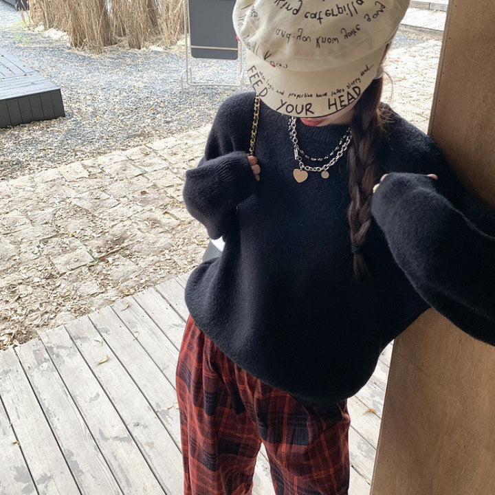 Pull en maille confortable pour femmes à coupe surdimensionnée Chic & Stil