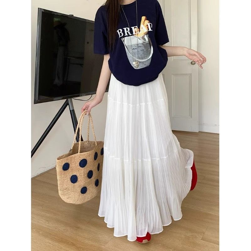Jupe maxi femme avec des plis élégants Chic & Stil