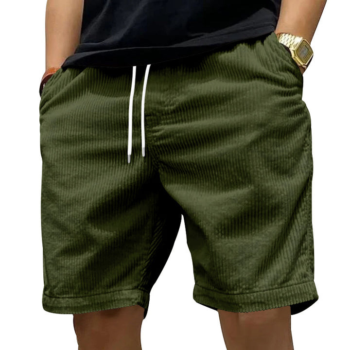Casual corduroy shorts for men with elastic waistband and practical side pockets Lune London