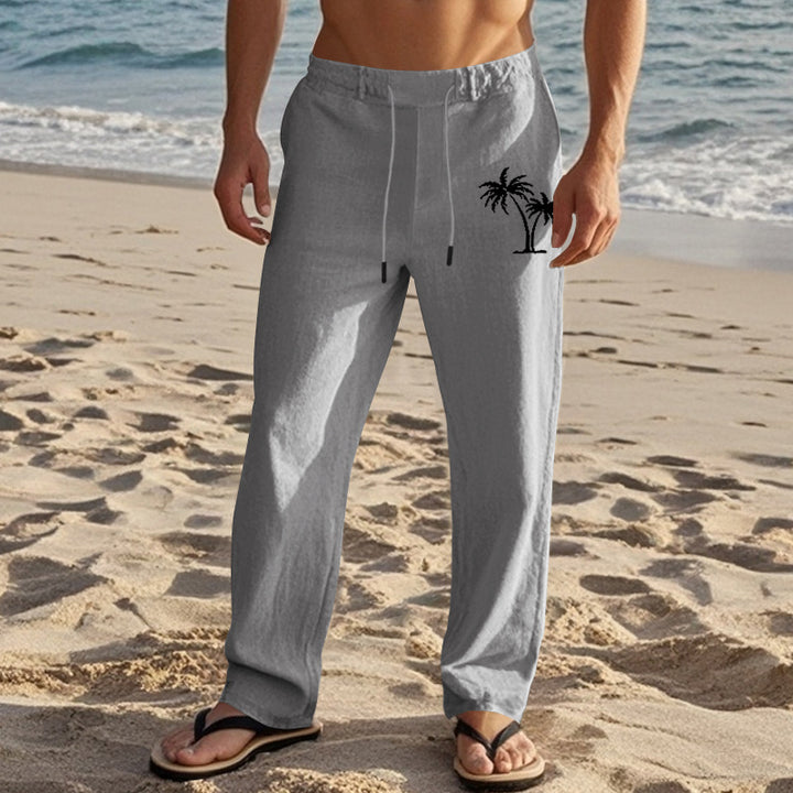 Casual beach pants for men with elastic waistband and practical pockets Lune London