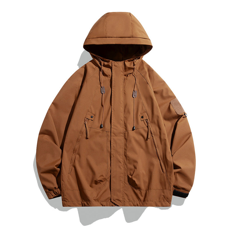 Versatile outdoor jacket for men with adjustable waist and large pockets Lune London