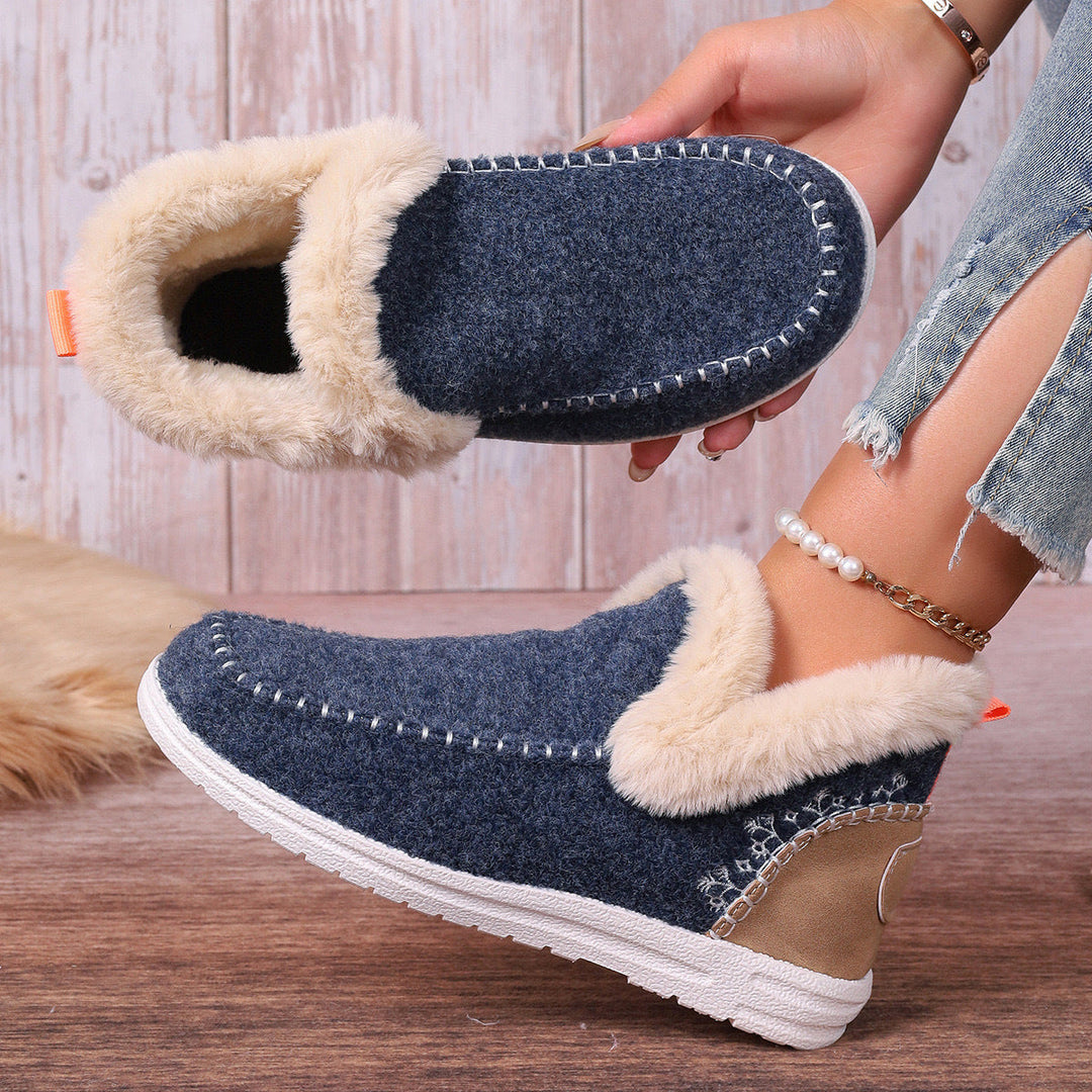 Women’S Fleece-Lined House Slippers with Non-Slip Sole and Comfortable Fit Lune London