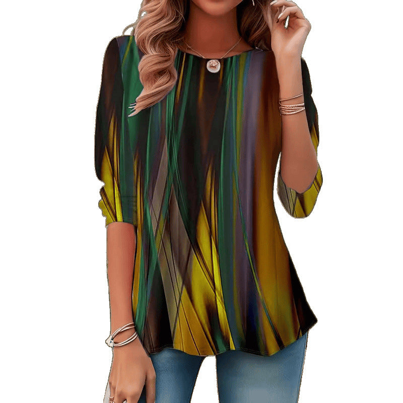 Blouse for women with abstract pattern and relaxed fit Lune London