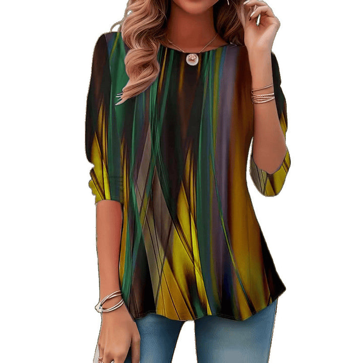 Blouse for women with abstract pattern and relaxed fit Lune London