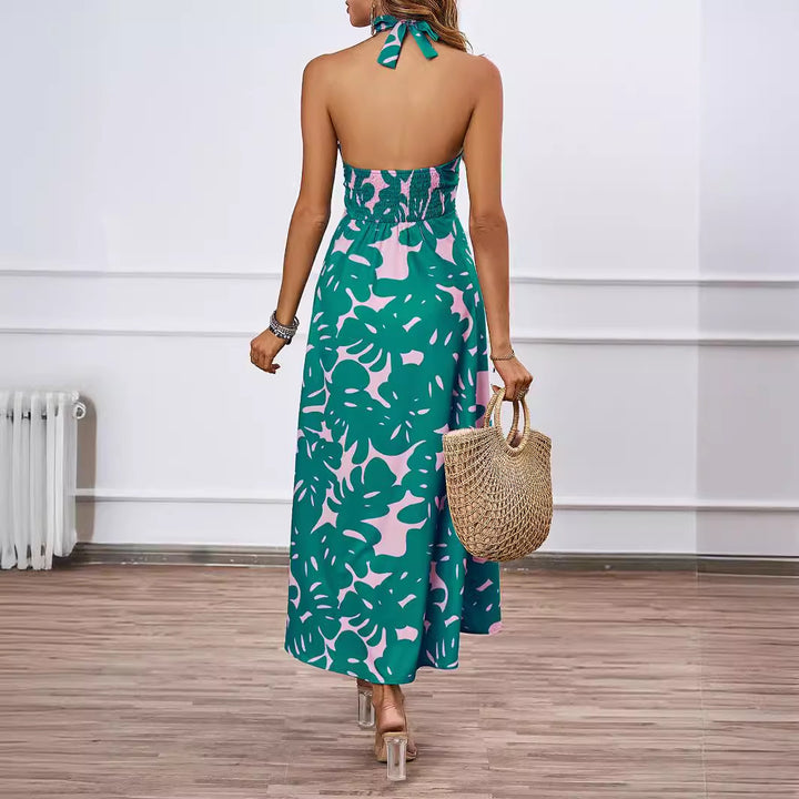 Maxi dress for women with off-the-shoulder design and floral pattern Chic & Stil