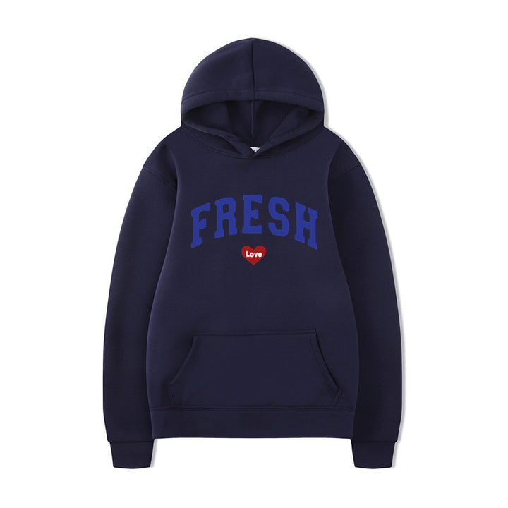 Women's hoodie with playful lettering and soft inner fleece Lune London