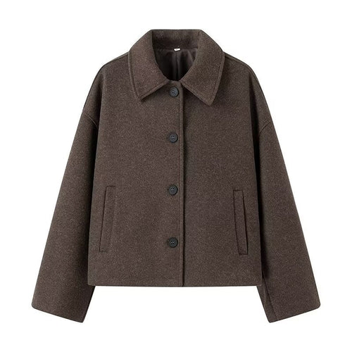 Women's Cropped Wool Jacket with Modern Cut and Practical Pockets Lune London