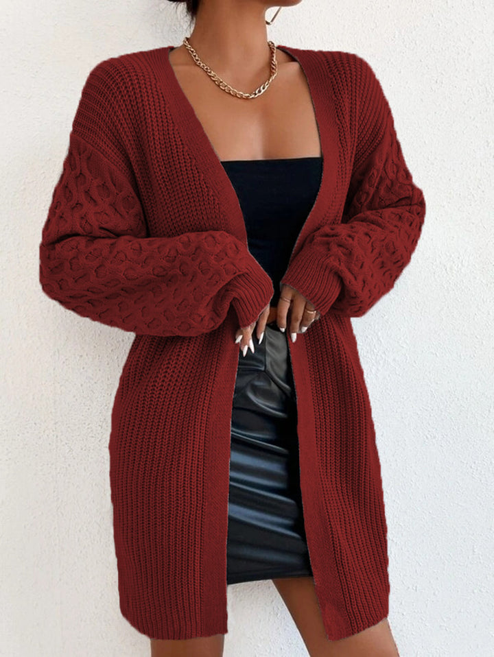 Women’s knitted jacket with refined twisted pattern and relaxed fit Lune London