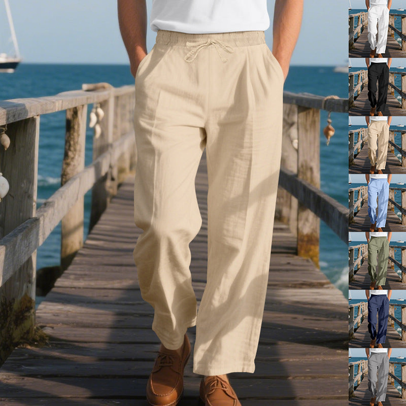Men's casual beach pants with adjustable waistband and breathable material Lune London