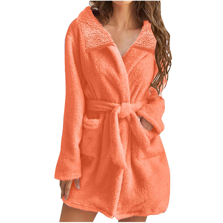 Ladies Cozy Polar Fleece Robe Lune London