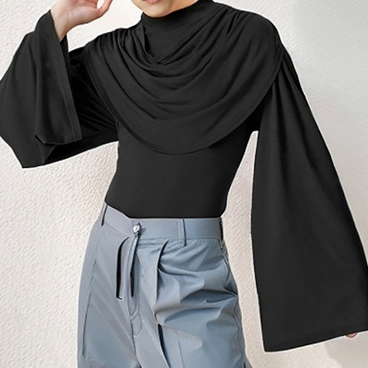 Women Elegant Blouse with Drapes and Wide Sleeves Lune London