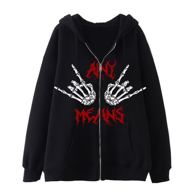 Women's hoodie with unique skeleton design and practical kangaroo pockets Lune London