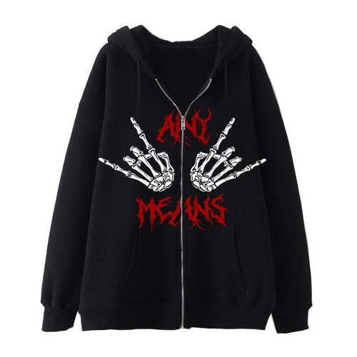 Women's hoodie with unique skeleton design and practical kangaroo pockets Lune London