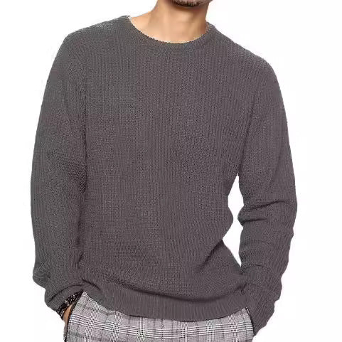 Men's Structured Sweater with Round Neck Lune London