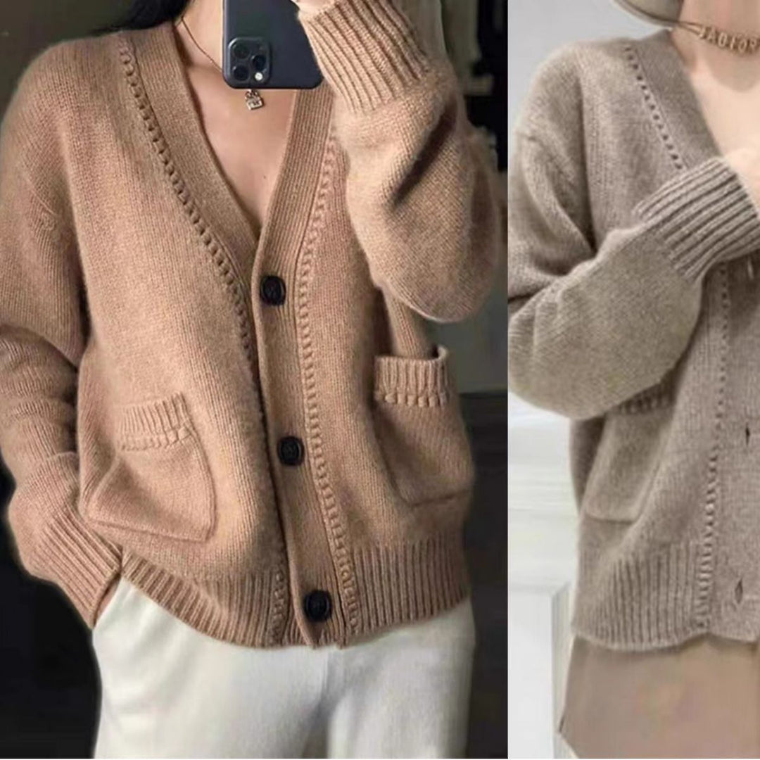 Womens knitted jacket in a casual oversized style Lune London