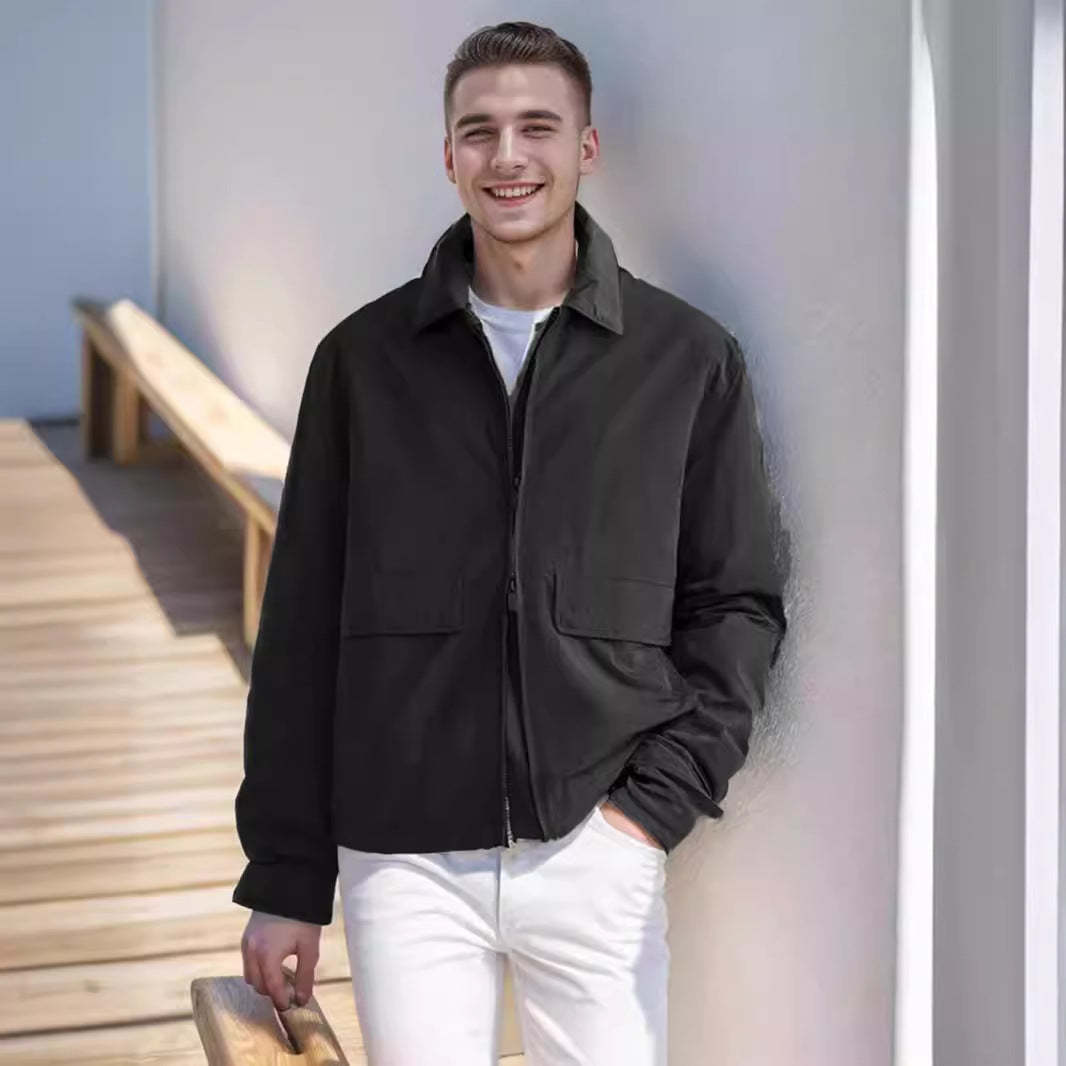 Lightweight transitional jacket for men with practical chest pockets and modern cut Lune London