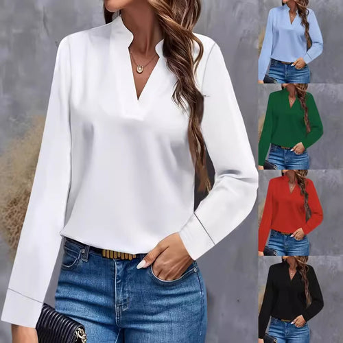 Women's blouse with V-neck and elegant design Lune London