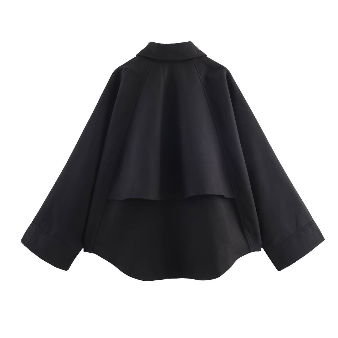 Minimalist transition jacket for women with high collar Lune London