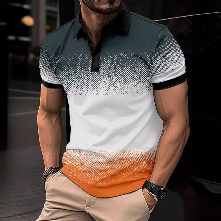Chic and Stylish Dynamic Gradient Polo Shirt for Men