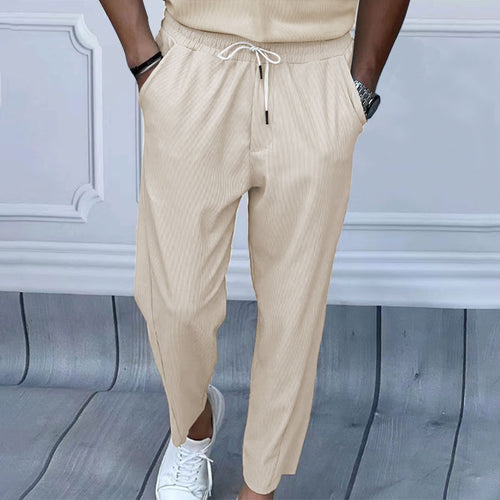 Casual chino pants for men with elastic waistband and side pockets Lune London