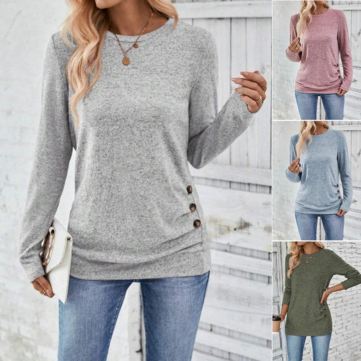 Fashionable women's top with button detail on the sides Lune London