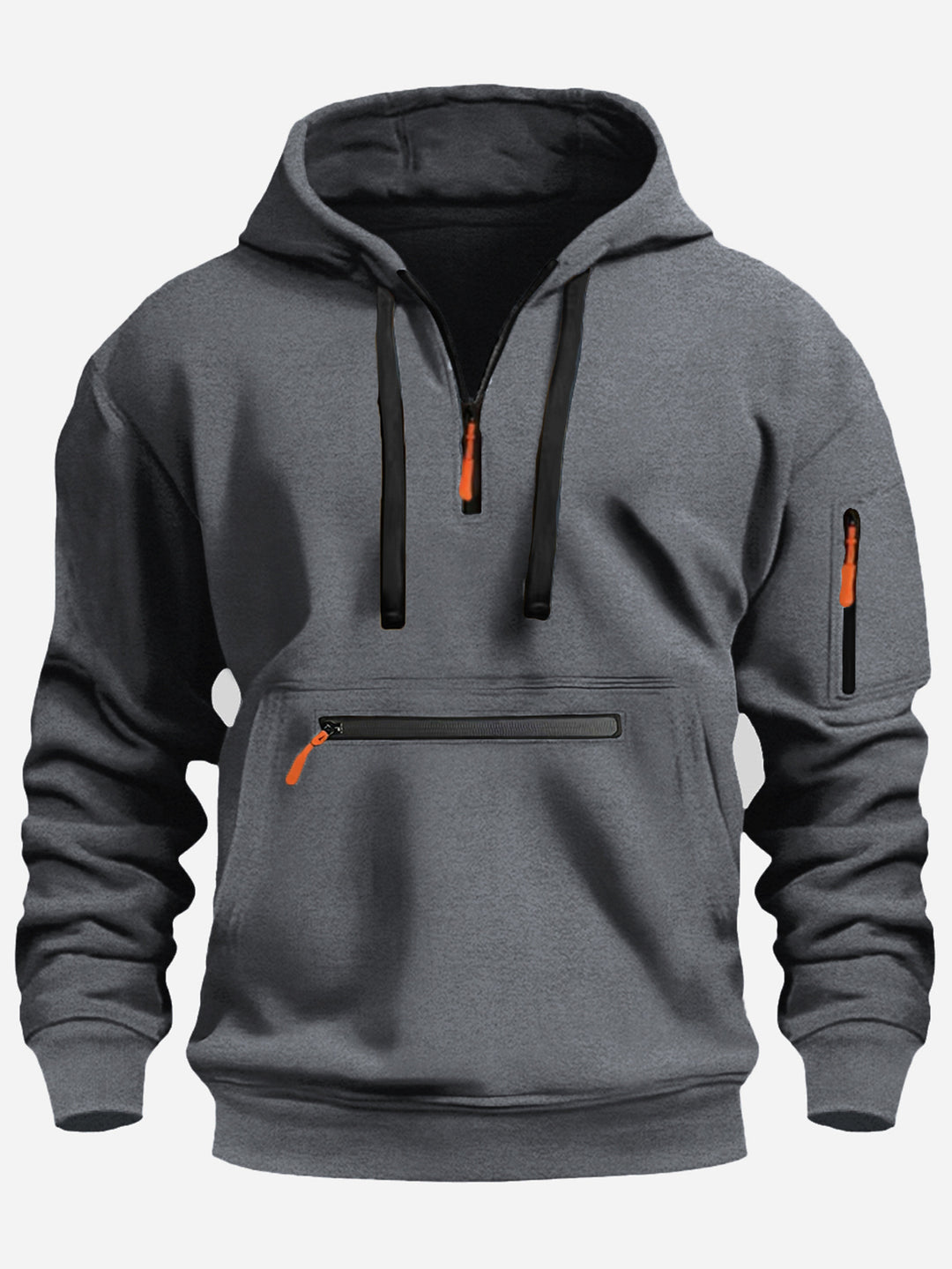 Trendy men's hoodie with practical zip pockets Lune London