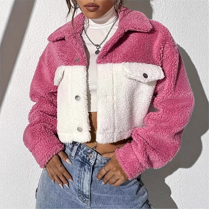 Oversized fleece jacket for women with pockets Lune London
