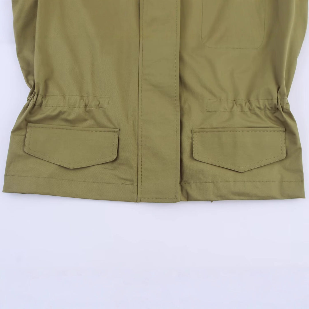 Casual utility jacket for ladies with practical drawstring and large pockets Lune London