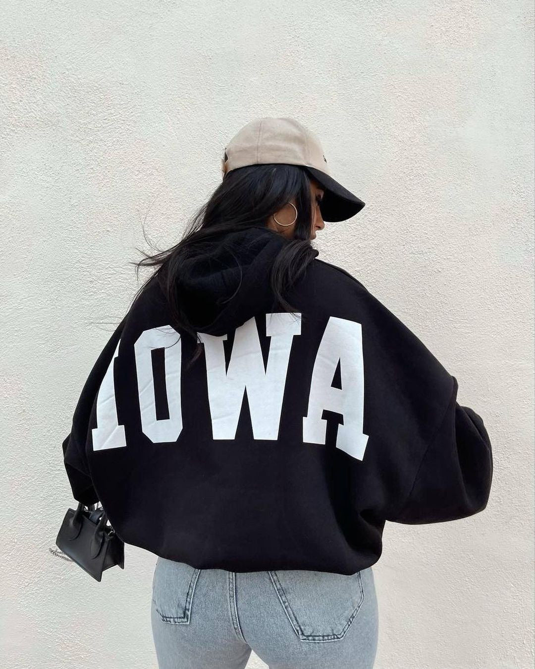 Oversized hoodie for women with a catchy inscription Lune London