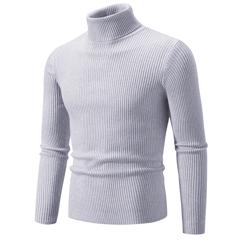 Men's ribbed turtleneck sweater in premium quality Lune London