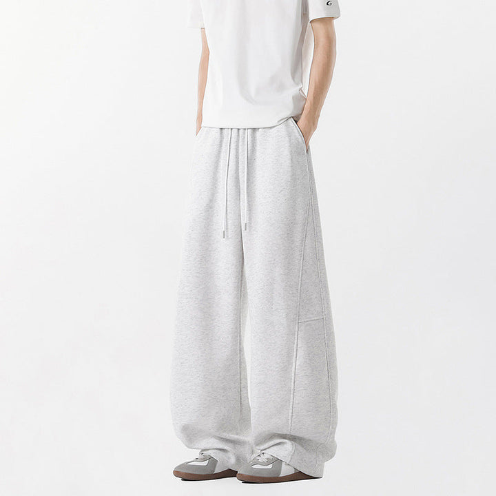 Men's Casual Loose-Fitting Leisure Pants with Elastic Waistband and Practical Side Pockets Lune London
