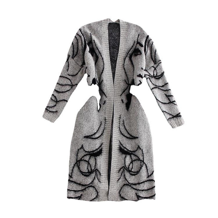 Wool coat for women with artistic pattern and comfortable fit Lune London