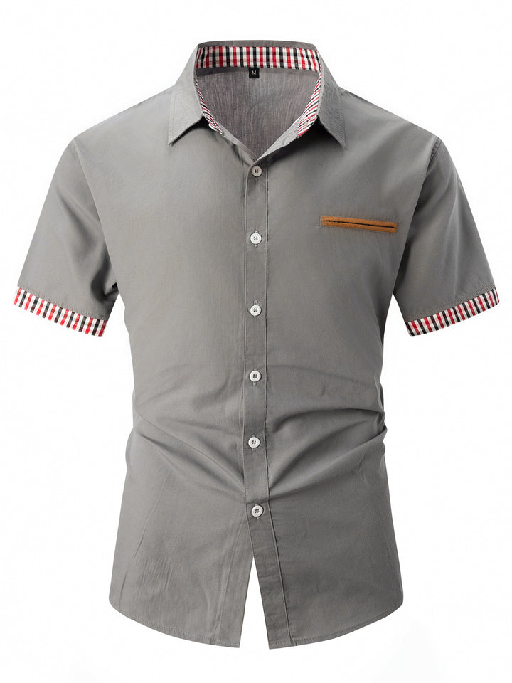 Short-sleeve casual shirt for men with contrast details Lune London