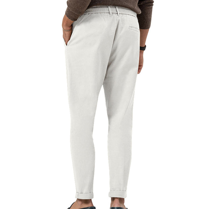 Fashionable summer cargo pants for men with elastic waist and adjustable drawstring Lune London
