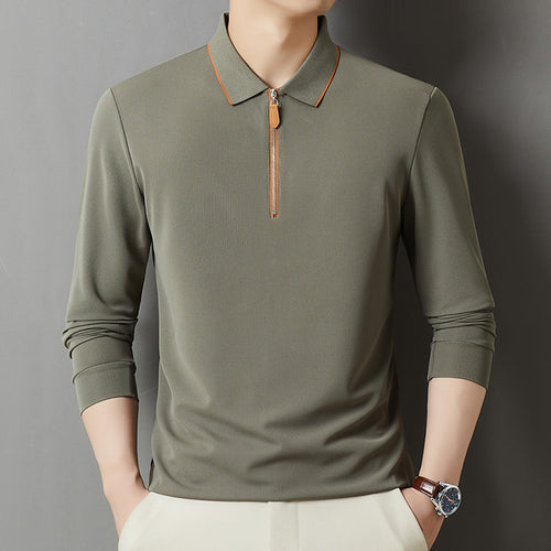 Men's sporty polo with modern zipper and breathable properties Lune London