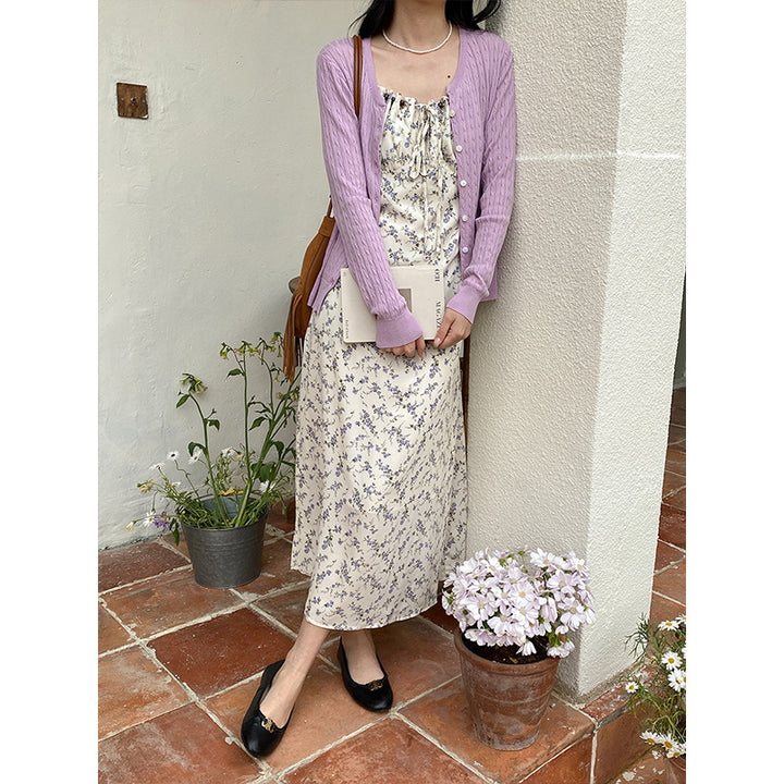 Women's fine cardigan with cable pattern Chic & Stil