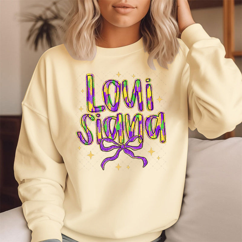 Sweatshirt pour femmes avec lettrage créatif et doublure intérieure douce Chic & Stil