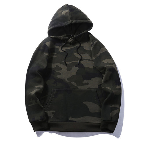 Casual hoodie for men with a modern camouflage design Lune London
